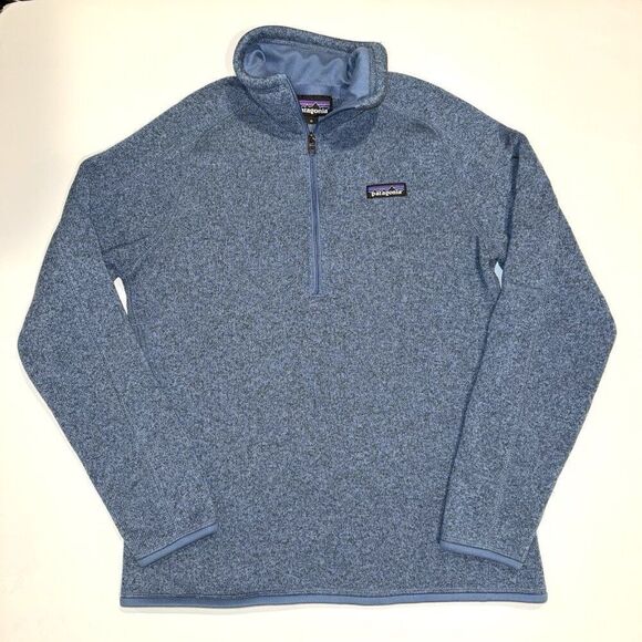 Patagonia Jacket Blue Better Sweater Fleece Quarter Zip Sweatshirt Women Medium - Picture 1 of 7